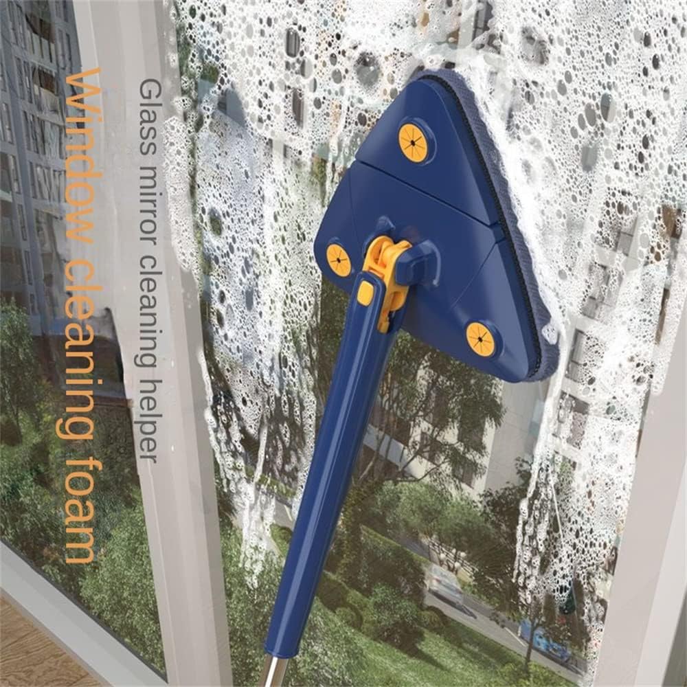360° Rotating Adjustable Mop – Self-Wringing Triangular Floor Cleaning Mop
