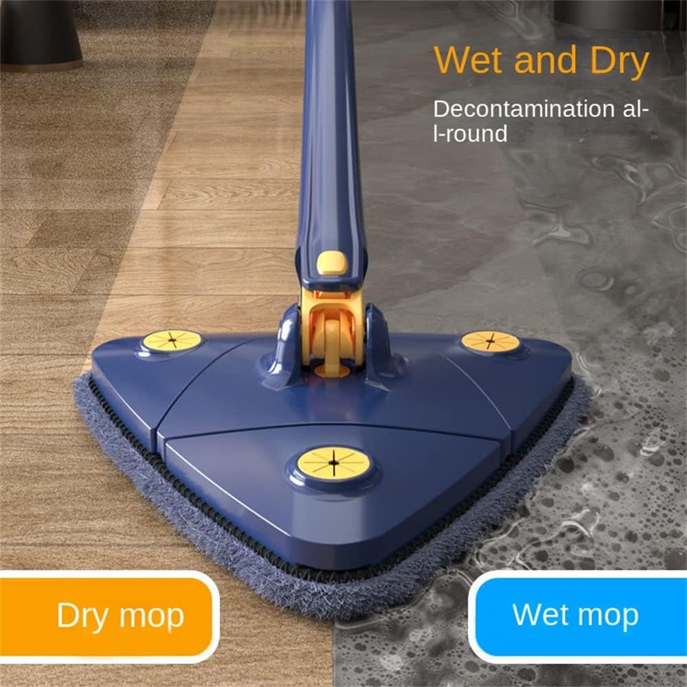 360° Rotating Adjustable Mop – Self-Wringing Triangular Floor Cleaning Mop