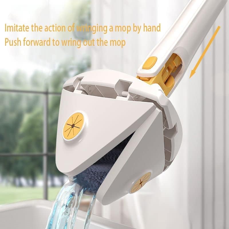 360° Rotating Adjustable Mop – Self-Wringing Triangular Floor Cleaning Mop