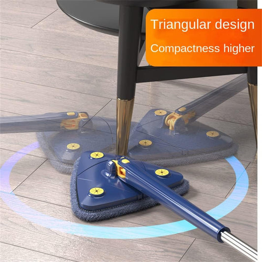 360° Rotating Adjustable Mop – Self-Wringing Triangular Floor Cleaning Mop
