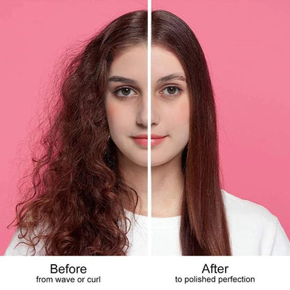 One Step Hot Air Brush – 4-in-1 Hair Dryer, Straightener, Curler & Volumizer with Ionic Ceramic Titanium Barrel