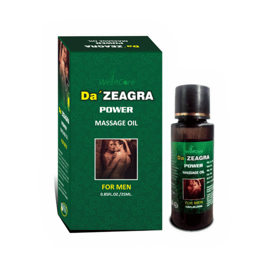 Da’ Zeagra Massage Oil for Men – Herbal Body Massage Oil for Muscle Relief, Stress Reduction & Improved Circulation